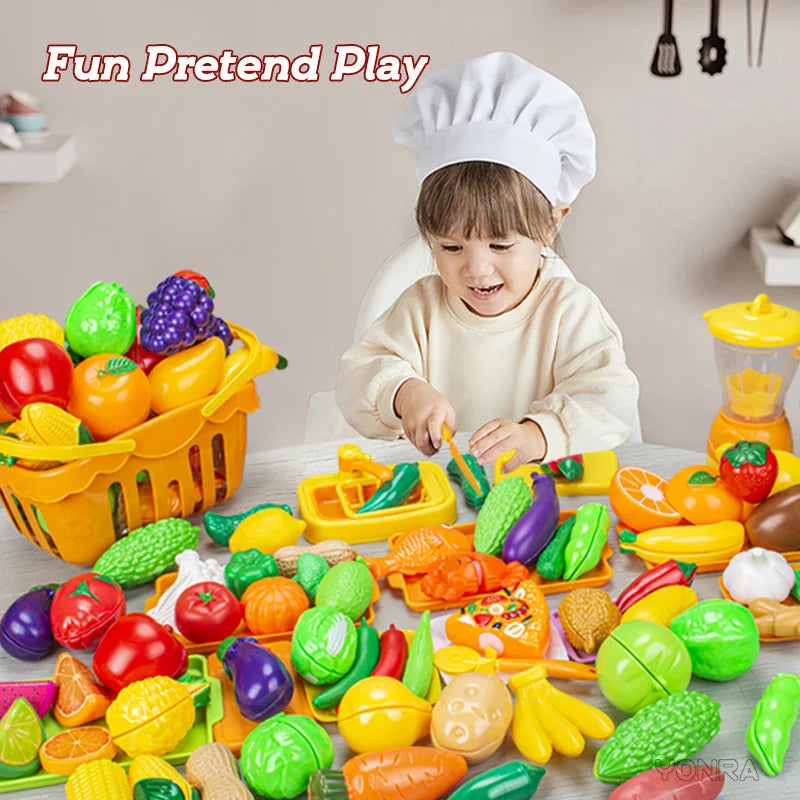 Fruits&Vegetable Model Kitchen Pretend Play Cutting Toys Children's