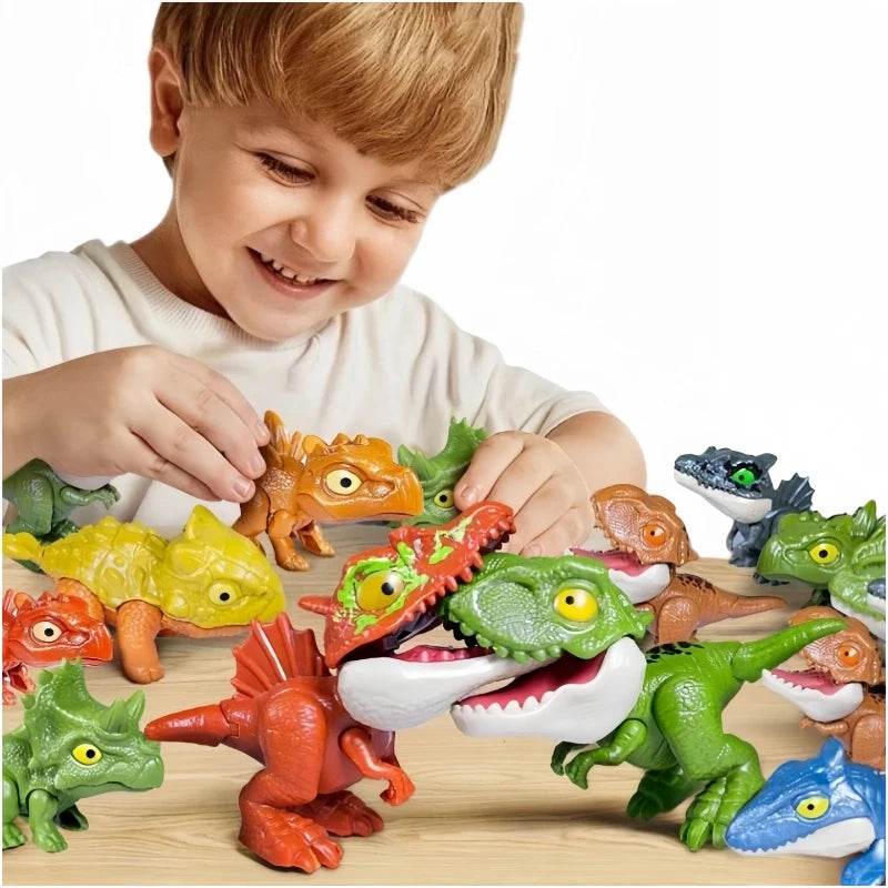 Children Finger Biting Dinosaur Jurassic Movable Joints Trick Dinosaur