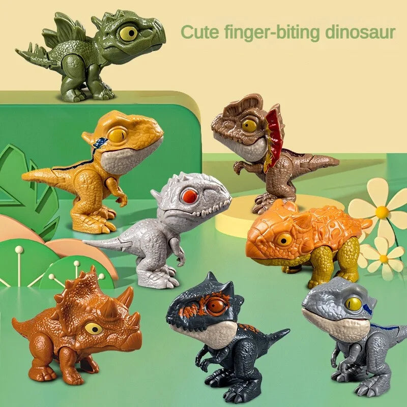 Children Finger Biting Dinosaur Jurassic Movable Joints Trick Dinosaur