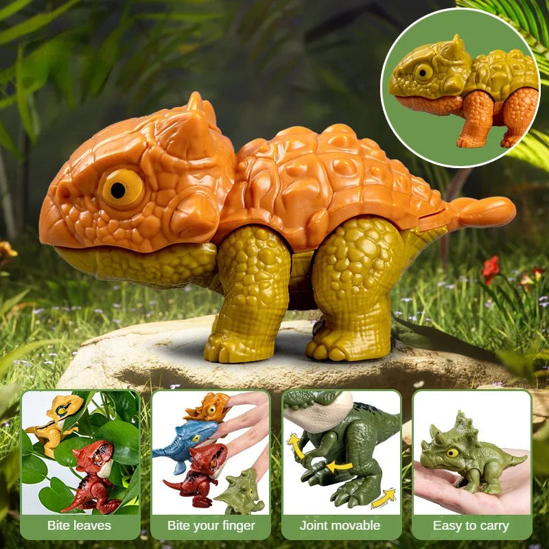 Children Finger Biting Dinosaur Jurassic Movable Joints Trick Dinosaur