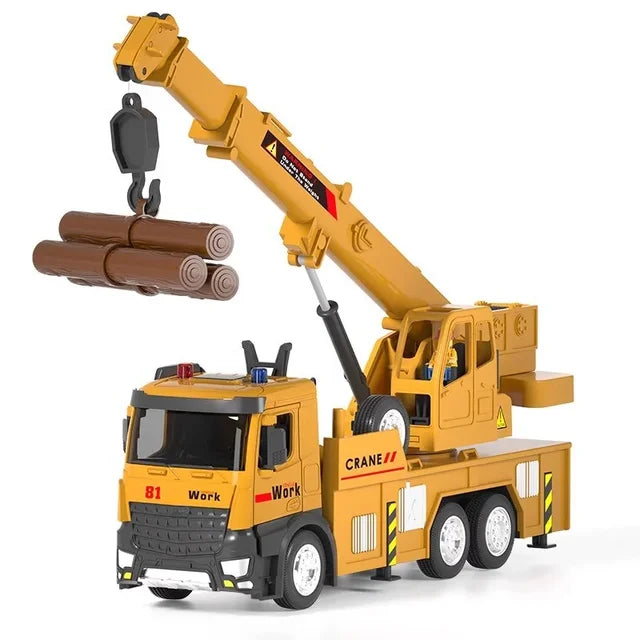 Crane Work Truck Model Toys Car Diecast Alloy Engineering Vehicle